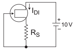 The JFET in a circuit shown in figure has an IDSS = 10 mA