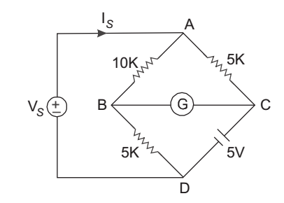 For the circuit shown below, calculate Is (Given that current